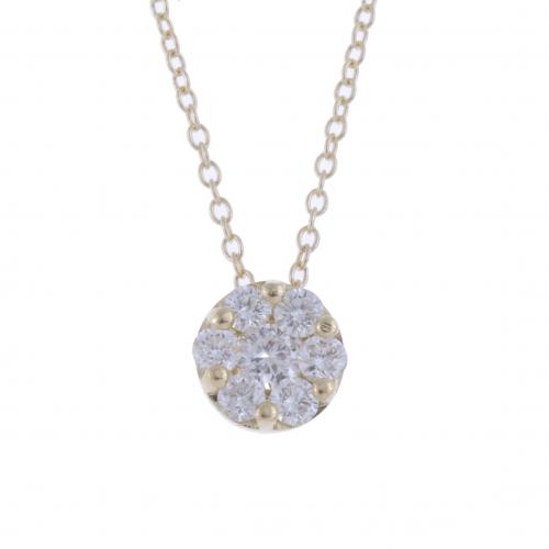 DIAMONDS ROSETTE PENDANT.