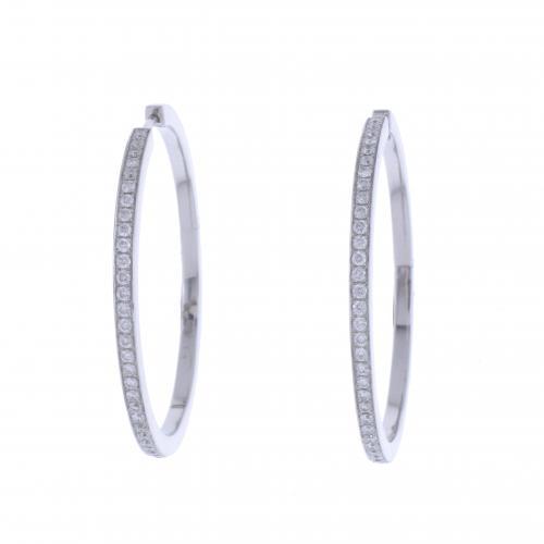 HOOP EARRINGS WITH DIAMONDS.