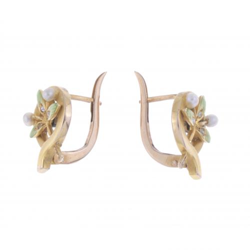 MASRIERA STYLE FLORAL EARRINGS.