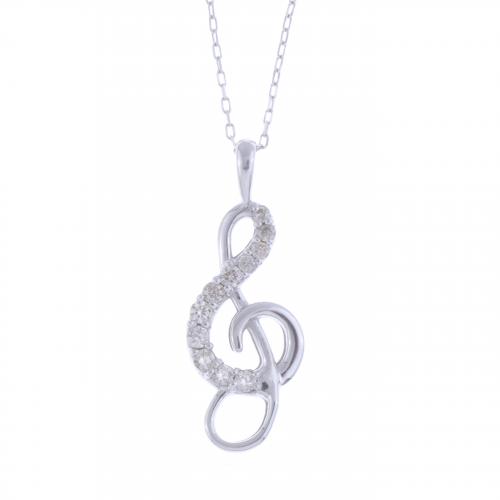 TREBLE CLEF PENDANT.