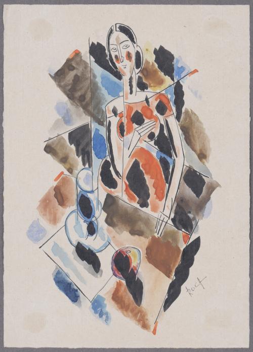 ANTONI ROCA MARISTANY (1895-1977).  Pair of drawings. "FIGU