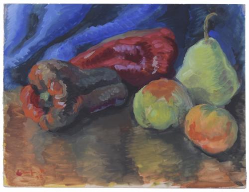 FRANCISCO CAMPS RIBERA (1895-1992). "STILL LIFE WITH PEPPERS AND FRUIT", 1933.