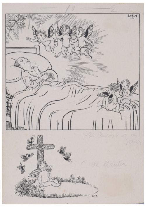 LOLA ANGLADA (1892-1984).  Set of 3 illustrations for publi