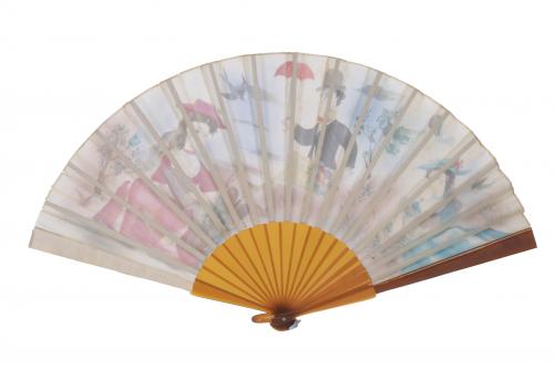 EMILI GRAU-SALA (1911-1975). PAINTED FAN.