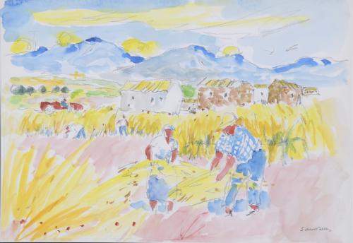 RAMÓN SANVICENS MARFULL (1917-1987). "FIGURES IN THE FIELD".