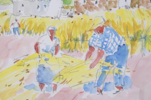 RAMÓN SANVICENS MARFULL (1917-1987). "FIGURES IN THE FIELD".