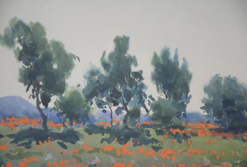 CEFERINO OLIVÉ (1907-1995).  "FIELD OF POPPIES", 1944.