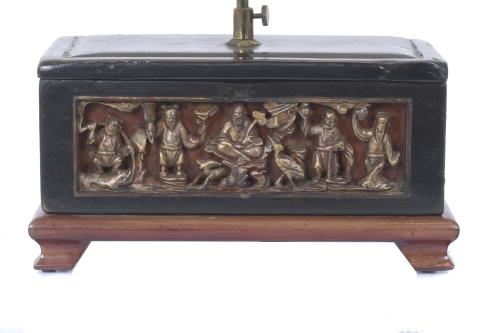 LATE QING DYNASTY, 19TH CENTURY. BOX CONVERTED INTO A TABLE