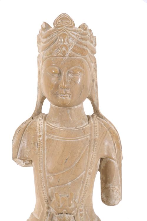 SCULPTURE OF AN ASIAN DEITY, 20TH CENTURY.