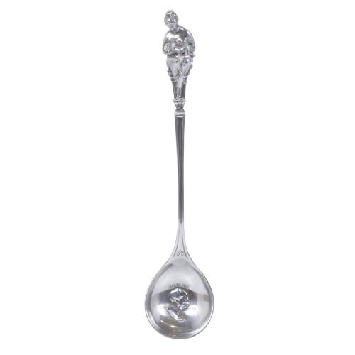 EMIL FUCHS (1866-1929) FOR CARTIER. H.J. HEINZ MOTHER AND SON SILVER SPOON.