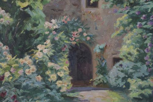 JOAN FUSTER BONNIN (1870-1945).  "ENTRANCE TO A FARMHOUSE".