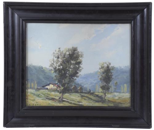 RAFAEL FERNÁNDEZ DE SOTO (1915-1984). "OLOT LANDSCAPE", 194