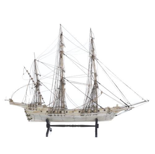 SMALL SHIP MODEL IN BONE, 1945-1948