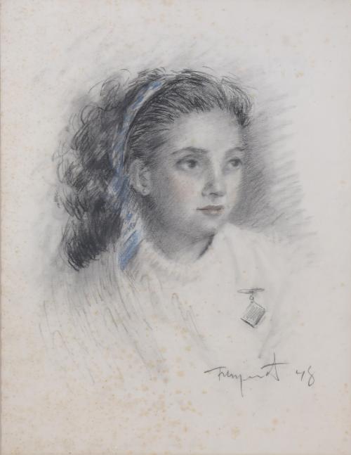 GUILLEM FRESQUET BARDINA (1914-1991). "PORTRAIT OF A GIRL", 1948