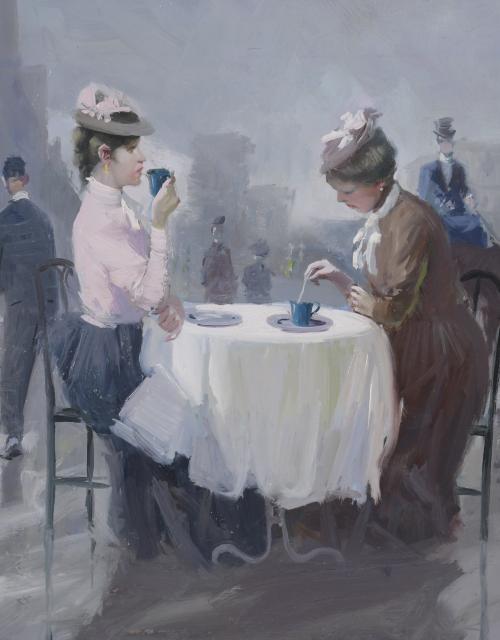 DOMINGO CAMPOY (1926). "HAVING TEA".