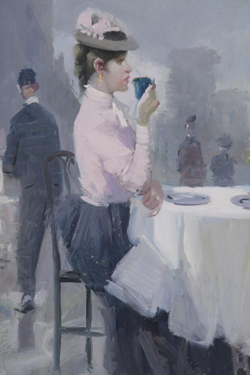 DOMINGO CAMPOY (1926). "HAVING TEA".