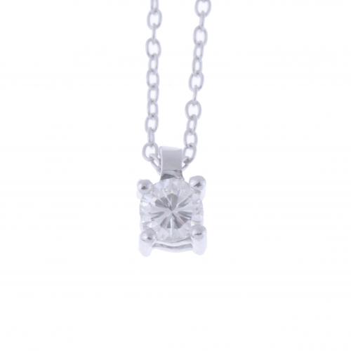 PENDANT WITH DIAMOND SOLITAIRE.