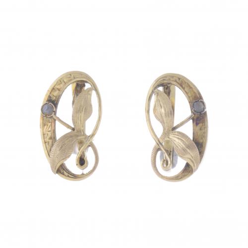 ART NOUVEAU SYTLE EARRINGS.