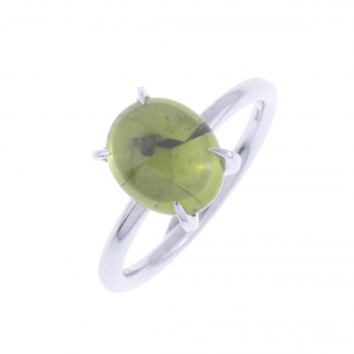 POMELLATO STYLE RING WITH GREEN QUARTZ.