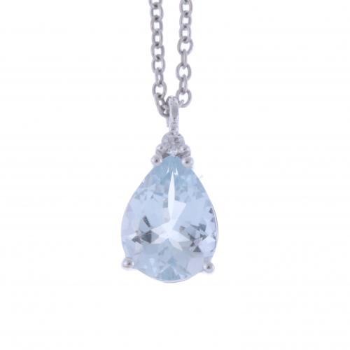 PENDNAT WITH AQUAMARINE.