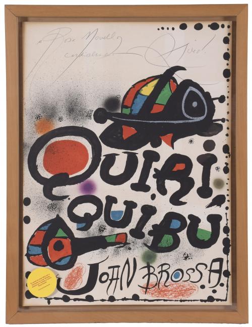 JOAN MIRÓ (1893-1983). Quriquibú poster with a dedication b