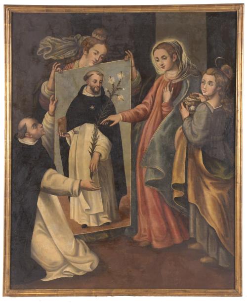 18TH CENTURY, SPANISH SCHOOL. "MIRACLE OF SANTO DOMINGO IN