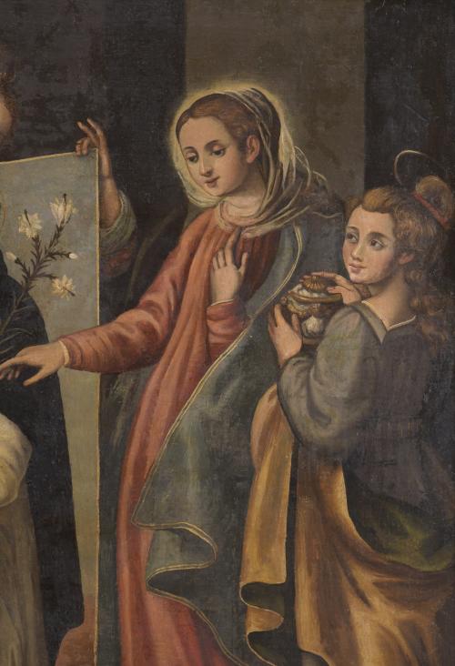 18TH CENTURY, SPANISH SCHOOL. "MIRACLE OF SANTO DOMINGO IN