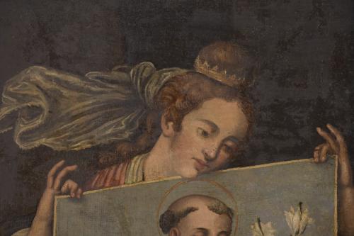 18TH CENTURY, SPANISH SCHOOL. "MIRACLE OF SANTO DOMINGO IN