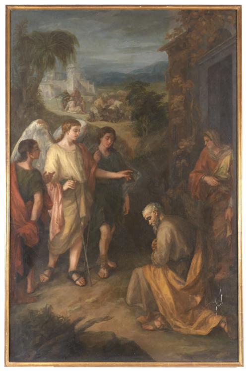 19TH CENTURY ITALIAN OR SPANISH SCHOOL. "ABRAHAM AND THE TH