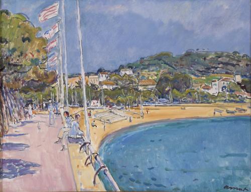 JOSEP AMAT PAGES (1901-1991). "SANT FELIU DE GUÍXOLS PROMENADE".