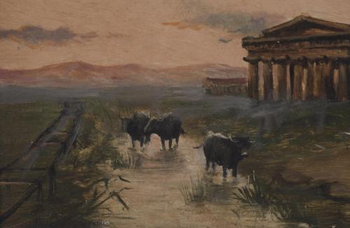 FRANCISCO PORTELA (1937).  "RUINAS Y TOROS".