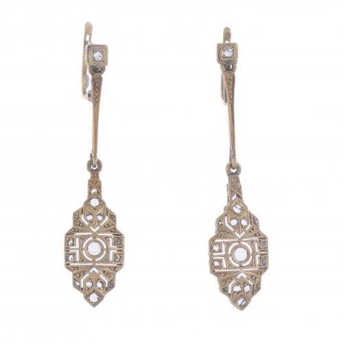 ART DECO LONG EARRINGS.