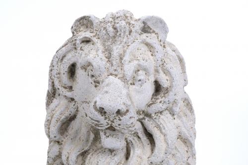 PAIR OF SANDSTONE LIONS, 20TH CENTURY.