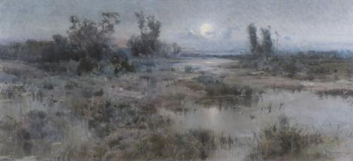 ELISEU MEIFRÉN ROIG (1859-1940). "NIGHT LANDSCAPE".