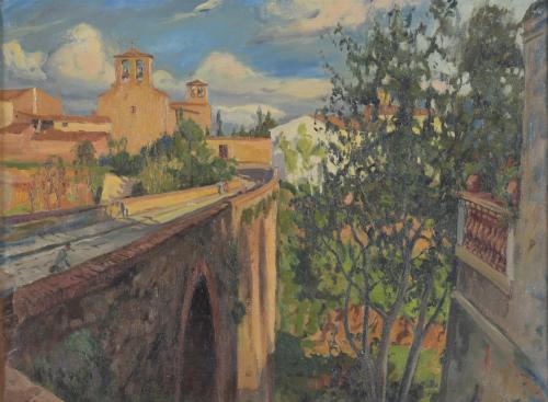 ISIDRE ODENA DAURA (1910-2008) "PONT DE SANT PERE", Tarrasa.