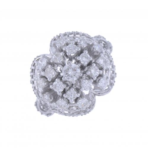 DIAMONDS ROSETTE RING.