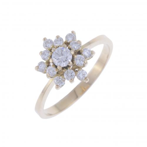 DIAMONDS ROSETTE RING.