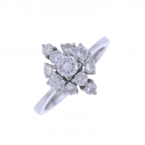 DIAMONDS ROSETTE RING.