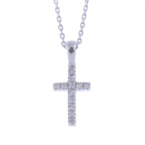 CROSS PENDANT WITH DIAMONDS.