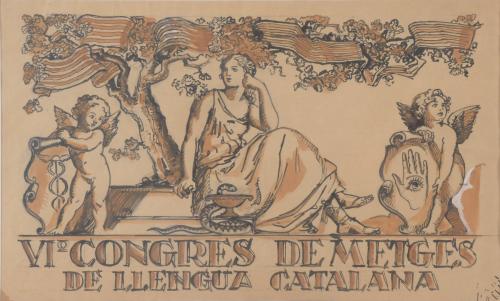 ORIGINAL PARA EL CARTEL  DEL VI CONGRÉS DE METGES DE LLENGUA CATALANA.