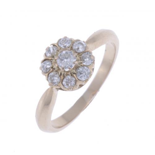 DIAMONDS ROSETTE RING.