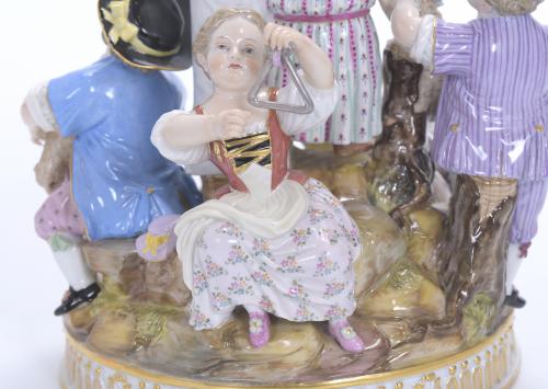 MEISSEN MANUFACTURE. FIGURAL GROUP WITH GENRE SCENE, 20TH C