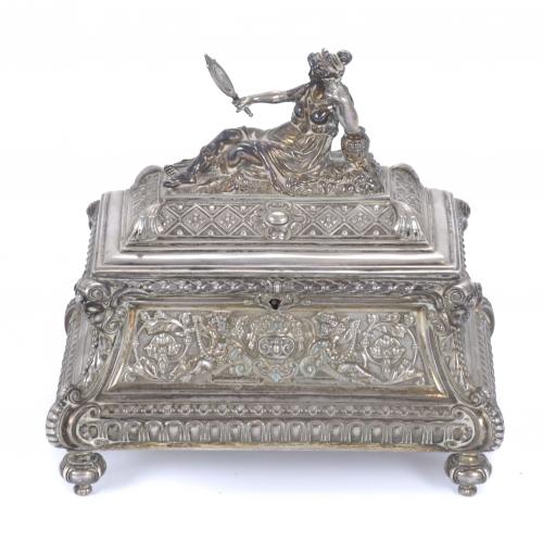 NAPOLEON III PERIOD BOX IN SILVER.