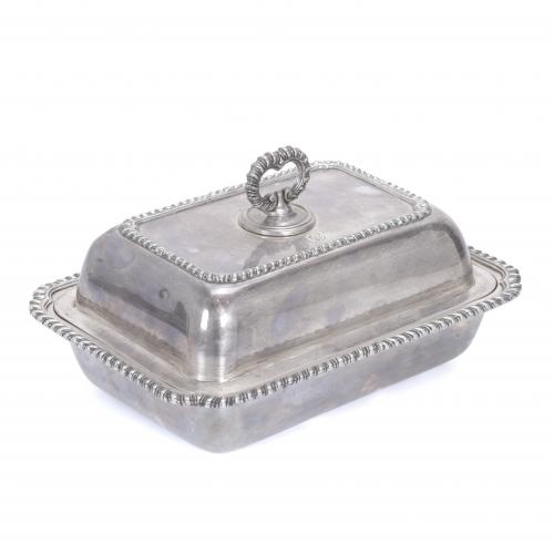 SILVER LUNCH BOX, 20TH CENTURY.