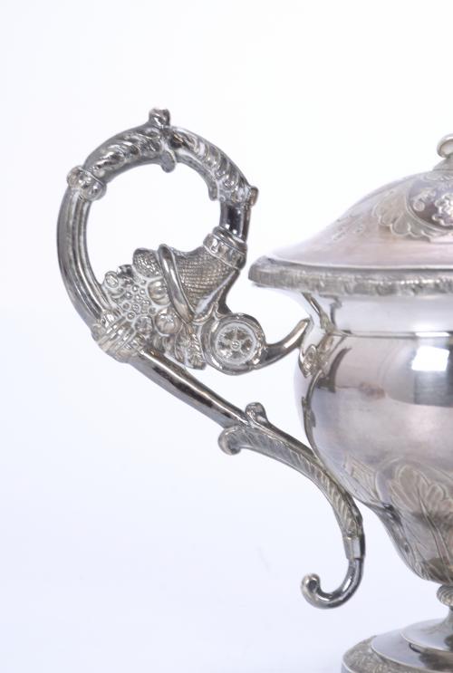 SMALL SILVER GOBLET, 19TH CENTURY.