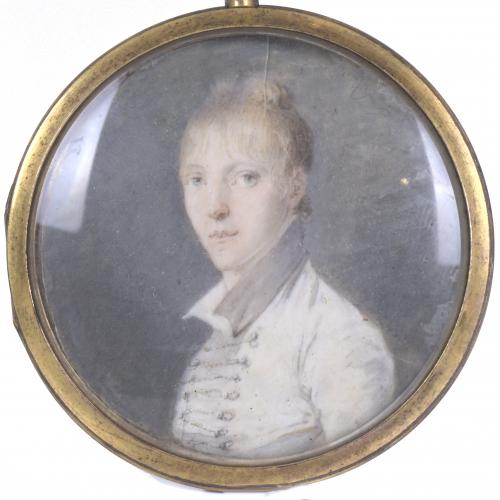 19TH CENTURY ENGLISH SCHOOL. FOUR MINIATURES WITH PORTRAITS