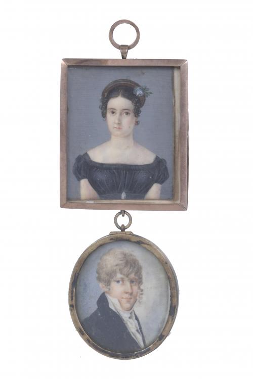 19TH CENTURY ENGLISH SCHOOL. FOUR MINIATURES WITH PORTRAITS