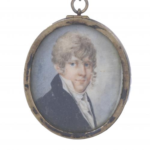 19TH CENTURY ENGLISH SCHOOL. FOUR MINIATURES WITH PORTRAITS