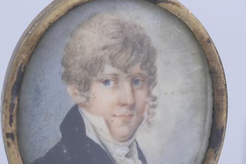 19TH CENTURY ENGLISH SCHOOL. FOUR MINIATURES WITH PORTRAITS