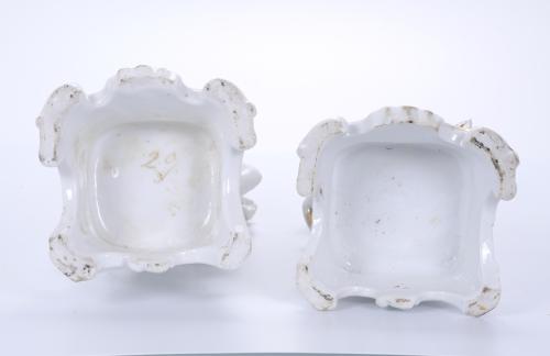 PAIR OF ELIZABETHAN PORCELAIN VASES.